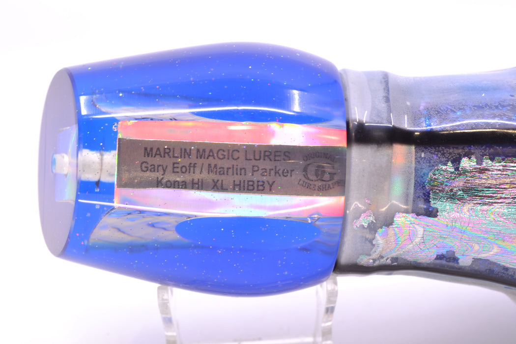 Marlin Magic White Abalone Blue Back Taxi Eyes XL Hibby 16" 18oz Skirted Blue Skipjack GZE