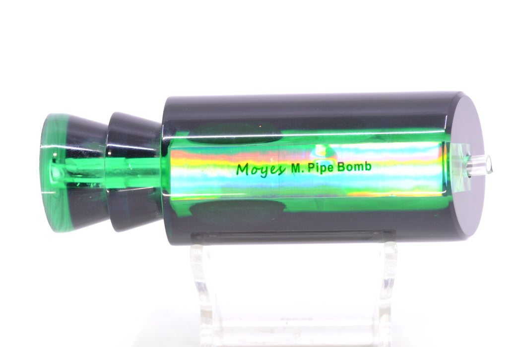 Moyes Lures Green MOP Black Back Taxi Eyes Medium Pipe Bomb 12" 4.6oz