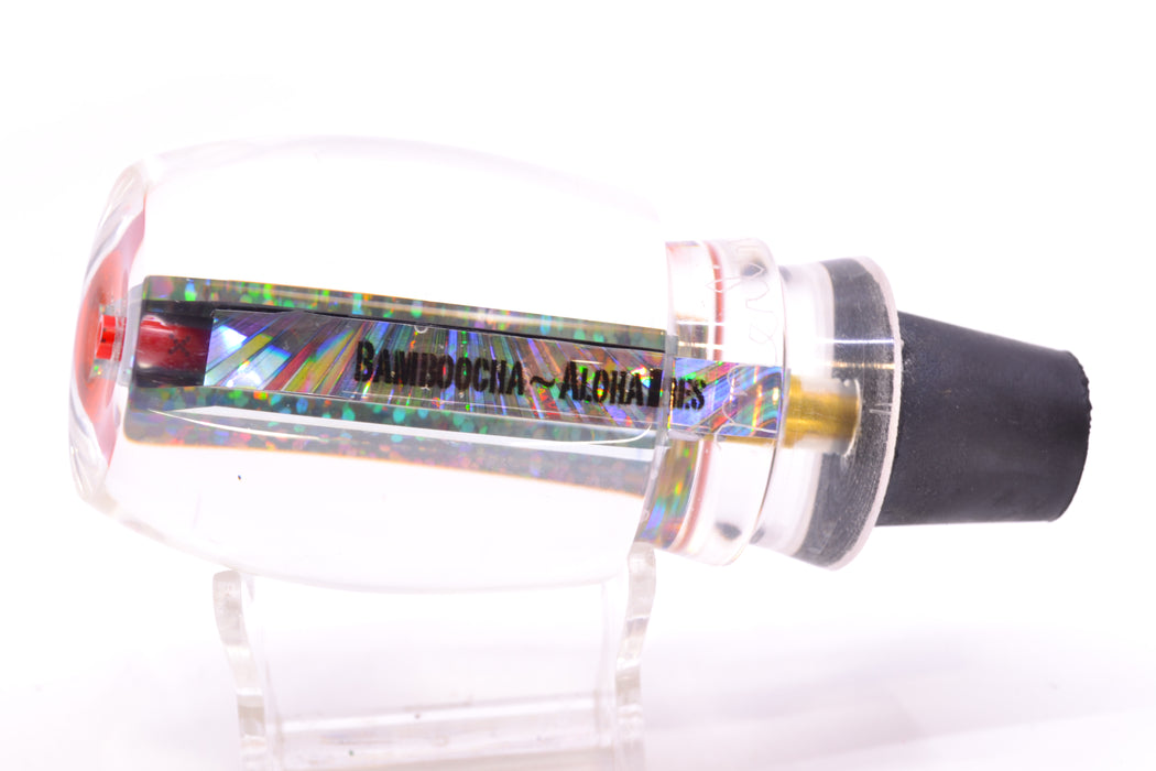 Aloha Lures Clear Mirrored Orange Rainbow Back Bamboocha 12" 6.7oz