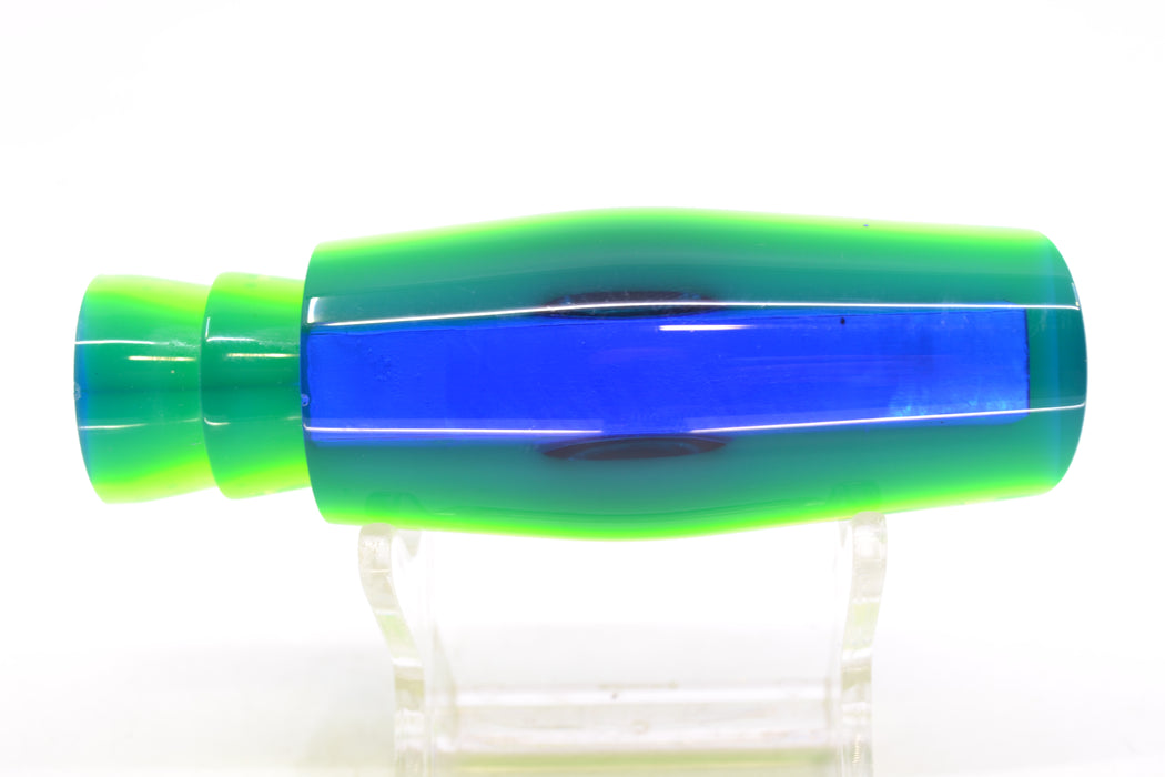 Moyes Lures Chartreuse MOP Blue-Green Back Taxi Eyes Small Dark-N-Stormy 9" 2.6oz