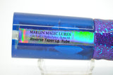 Marlin Magic Purple MOP Blue Back Red Eyes Reverse Taper Large Tube 12" 8.6oz Skirted