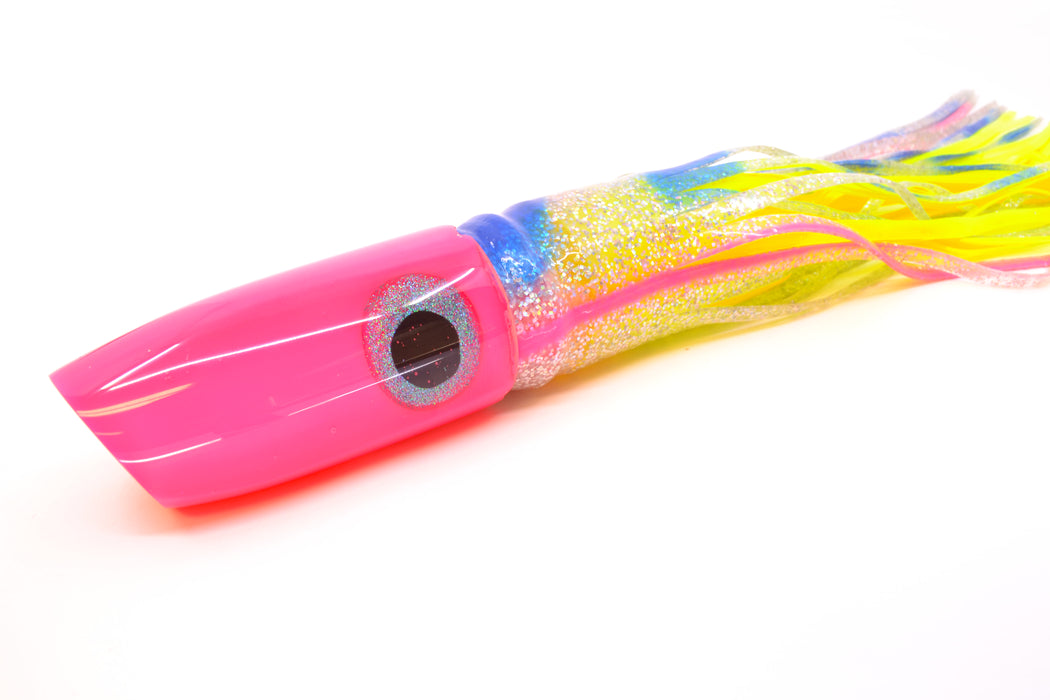 Joe Yee Lures by KEGZ Pink Pearl Super Plunger 14" 11.5oz Skirted Holo & Blue Bars/Chartreuse