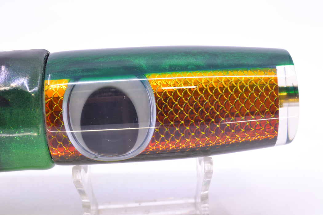 Koya Lures Rainbow Scale Green Back Doll Eyes Hard Head 12" 7oz FT Vinyl