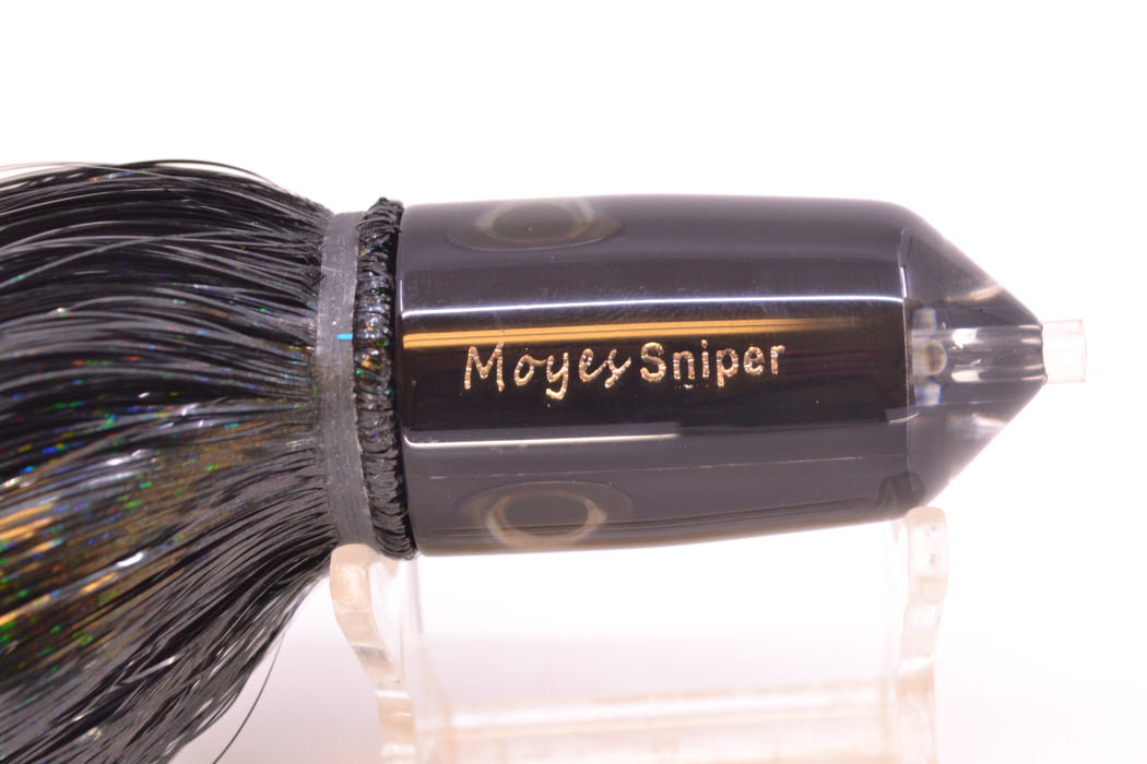 Moyes Lures Black Pearl Black Back 2-Hole Small Sniper Jet 9" 5.7oz Strobez Black/Chartreuse