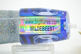 Big T Lures Blue-Silver Rainbow Black Stripes Wildebeest 12" 7oz Skirted Aurora-Blue-Silver