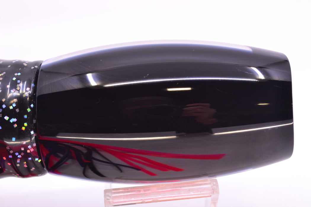 Moyes Lures Purple-Orange Dichro Black Back 1305 16" 16.5oz Skirted Black/Pink