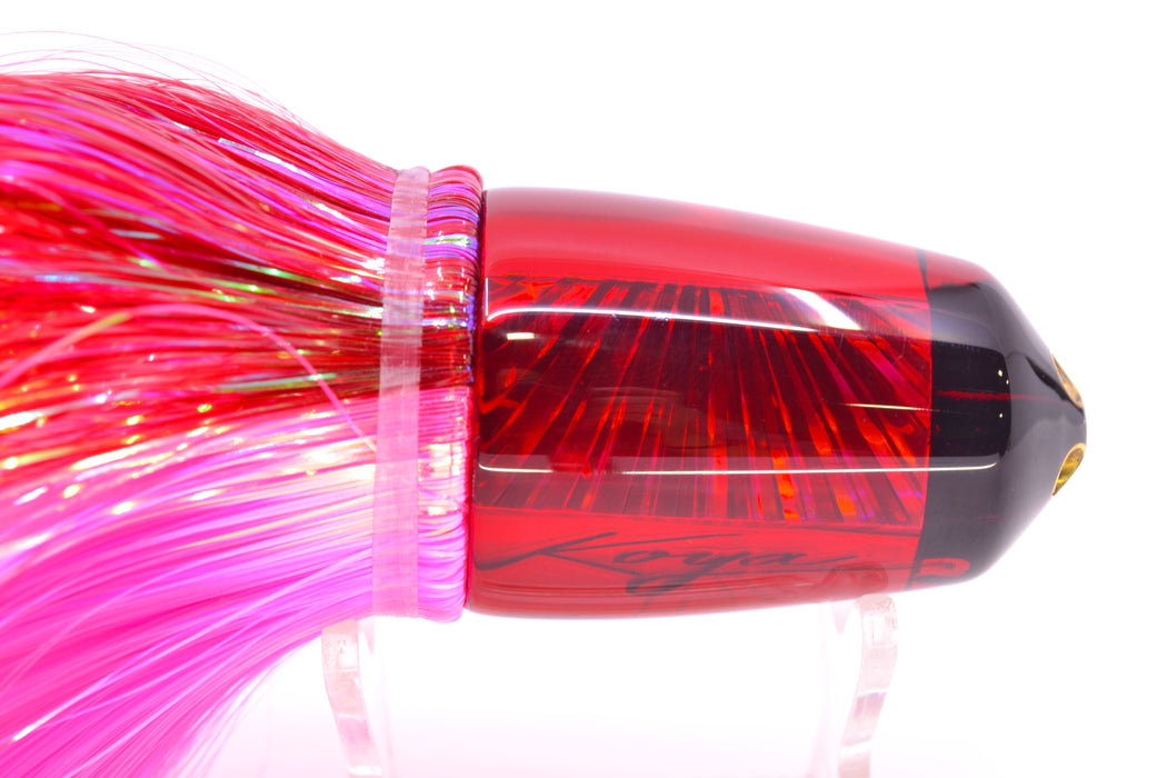 Koya Lures Red Rainbow Starburst 4-Hole Bullet 9"+ 7oz Strobez Red-Pink/White