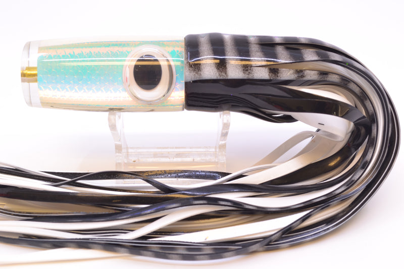 Koya Lures Ice Rainbow Scale White Pearl Hard Head 9" 4oz Skirted White Aurora