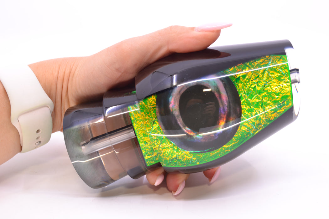 Moyes Lures Green-Orange Dichro Black Back Taxi Eyes Sumo Teaser 22oz