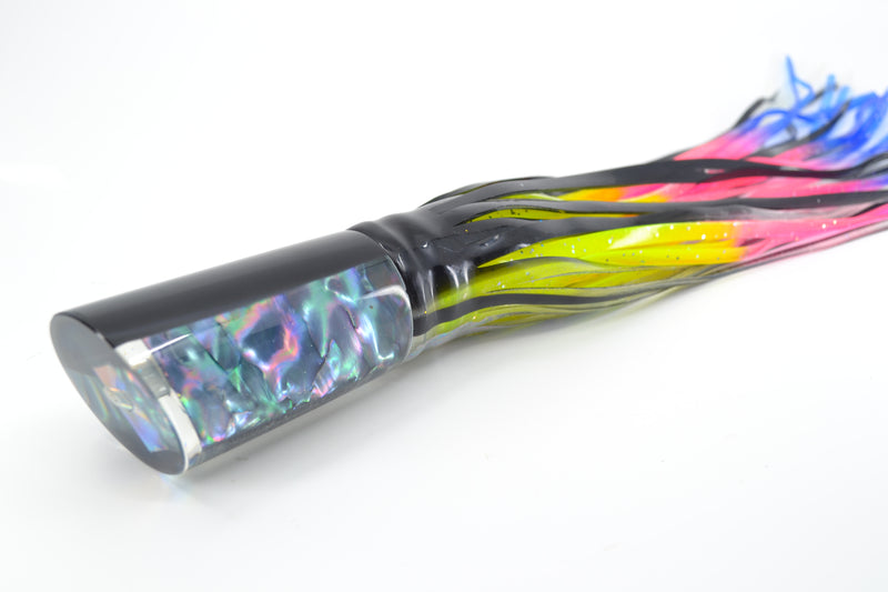 Marlin Magic Abalone Black Back No Eyes Reverse Taper Large Tube 12" 8.6oz Skirted