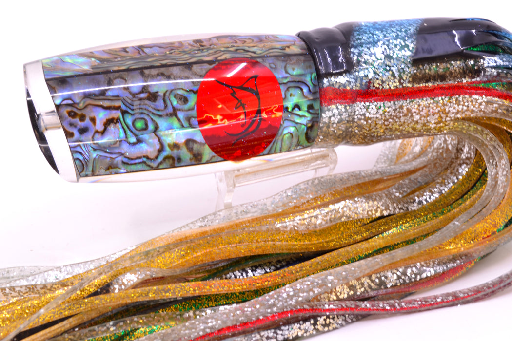 Bonze Lures Paua Shell Red Eyes Violator 14" 17oz Skirted Evil
