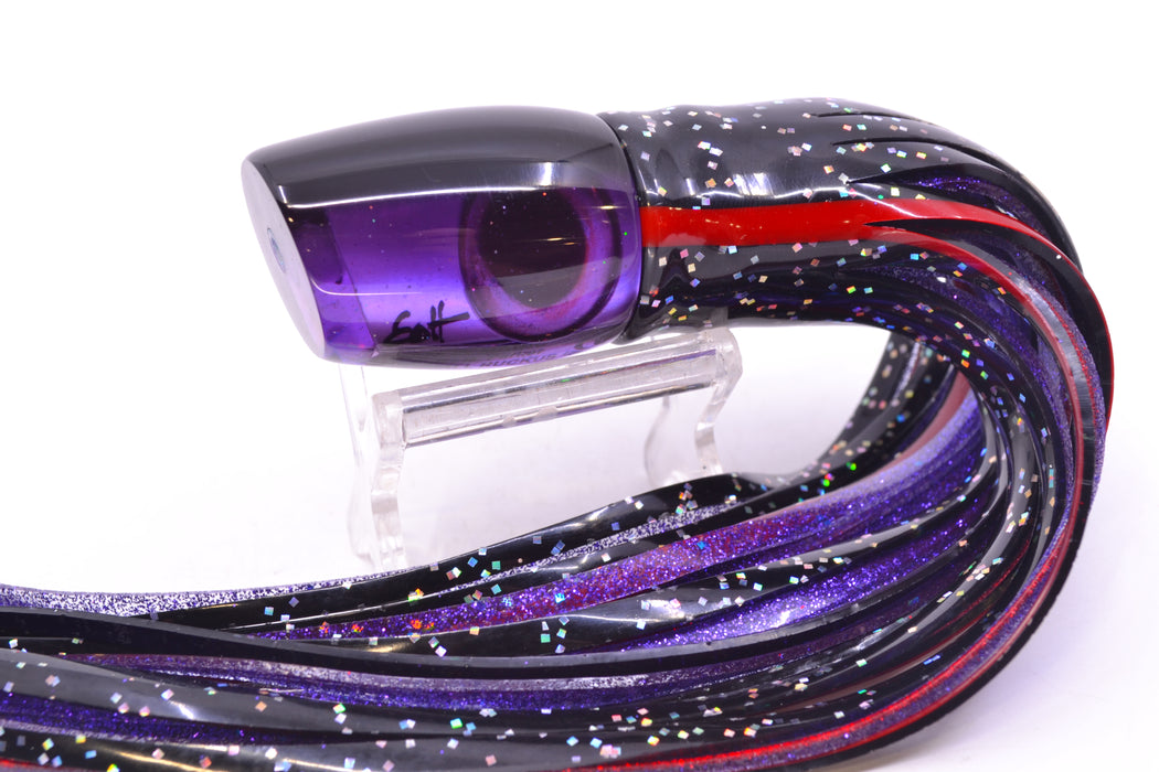 Marlin Magic Purple MOP Black Back Taxi Eyes Small Ruckus 9" 5oz Skirted Black/Purple GZE
