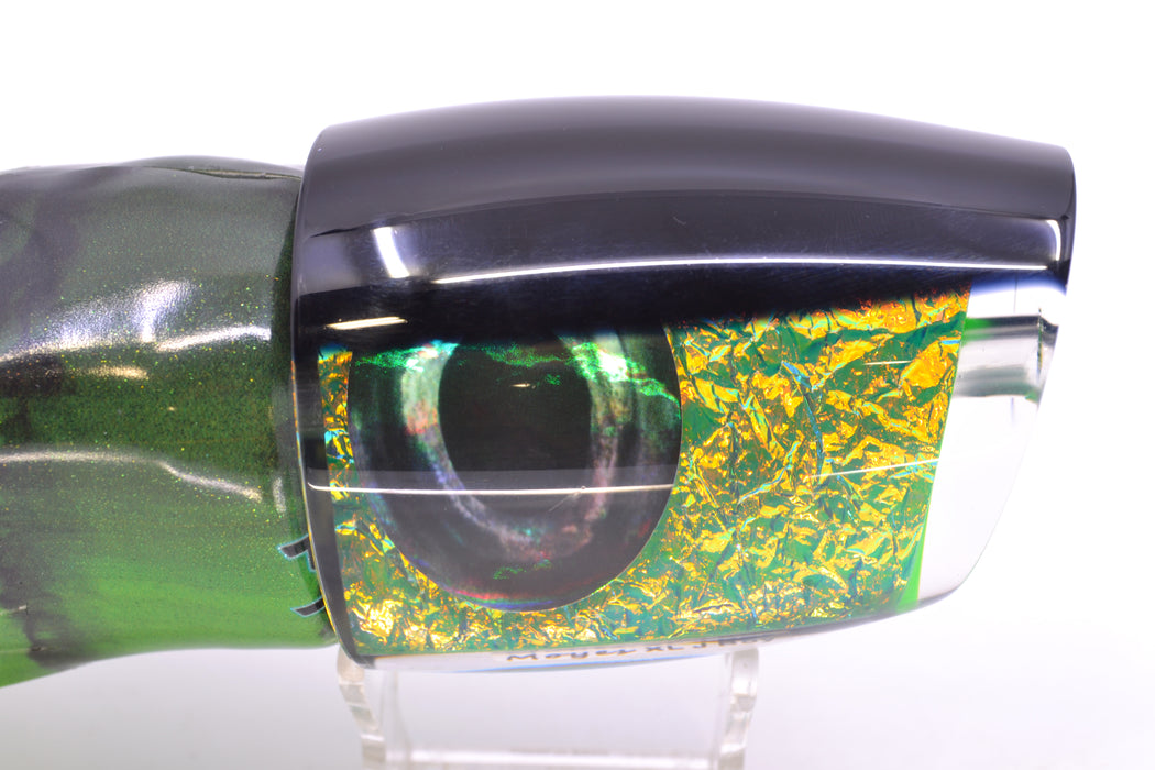 Moyes Lures Green-Orange Dichro Black Back XL J-Boy Teaser 16.3oz FT Vinyl Green Tiger GZE