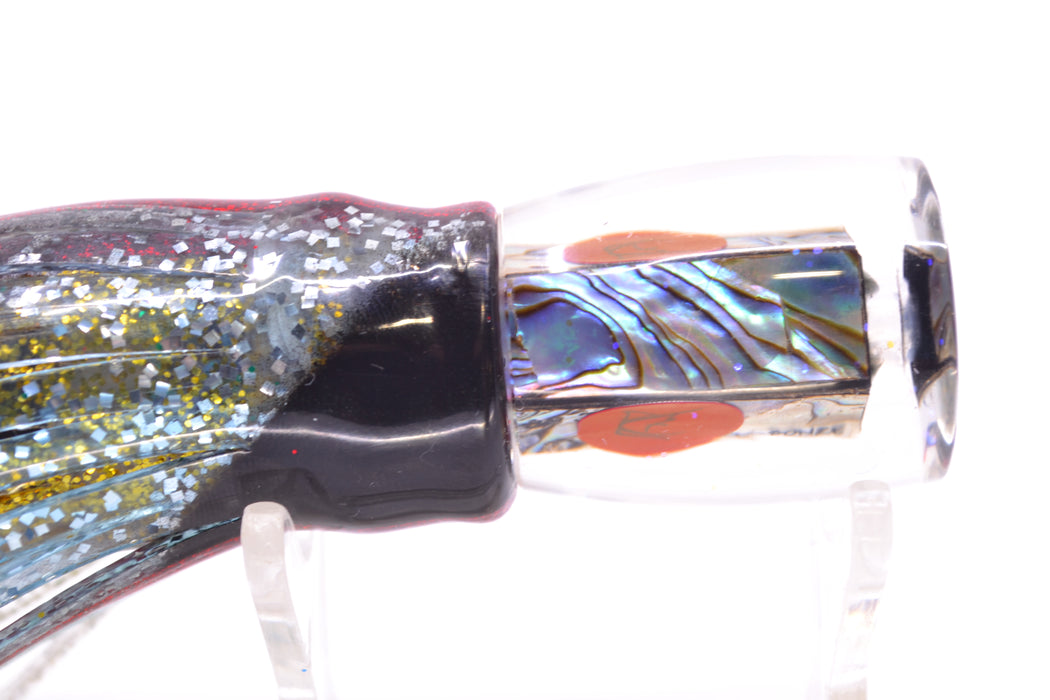 Bonze Lures Paua Shell Red Eyes Rambo 7" 3oz Skirted Evil