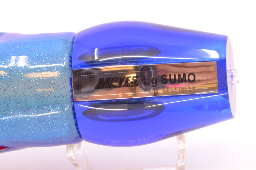 Moyes Lures Blue-Pink Dichro Blue Back Taxi Eyes Large Sumo 14" 10.3oz FT Vinyl Blueberry