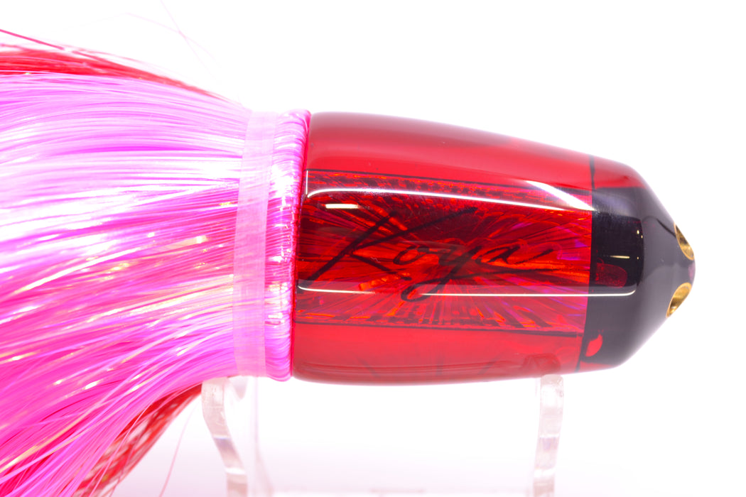 Koya Lures Red Rainbow Starburst 4-Hole Bullet 9"+ 7oz Strobez Red-Pink/White