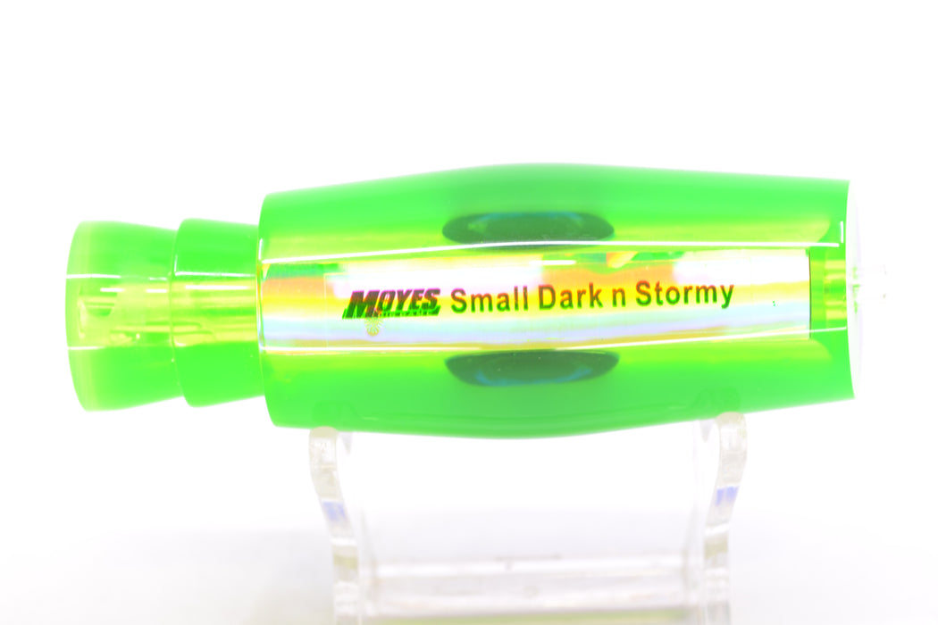 Moyes Lures Chartreuse MOP Blue-Green Back Taxi Eyes Small Dark-N-Stormy 9" 2.6oz