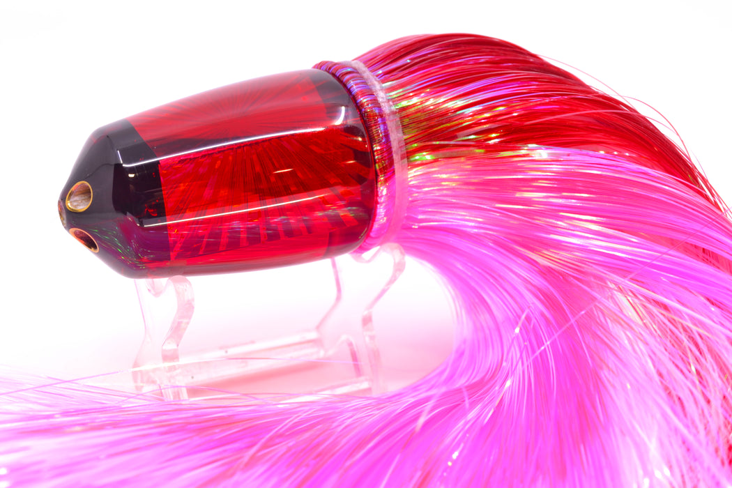 Koya Lures Red Rainbow Starburst 4-Hole Bullet 9"+ 7oz Strobez Red-Pink/White