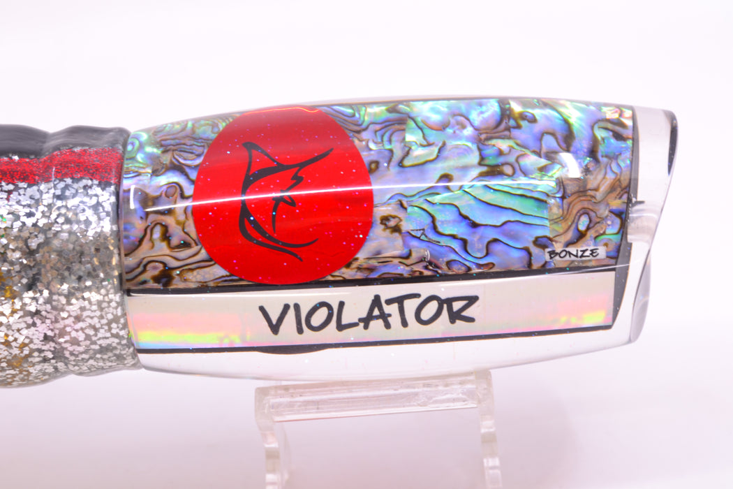 Bonze Lures Paua Shell Red Eyes Violator 14" 17oz Skirted Evil