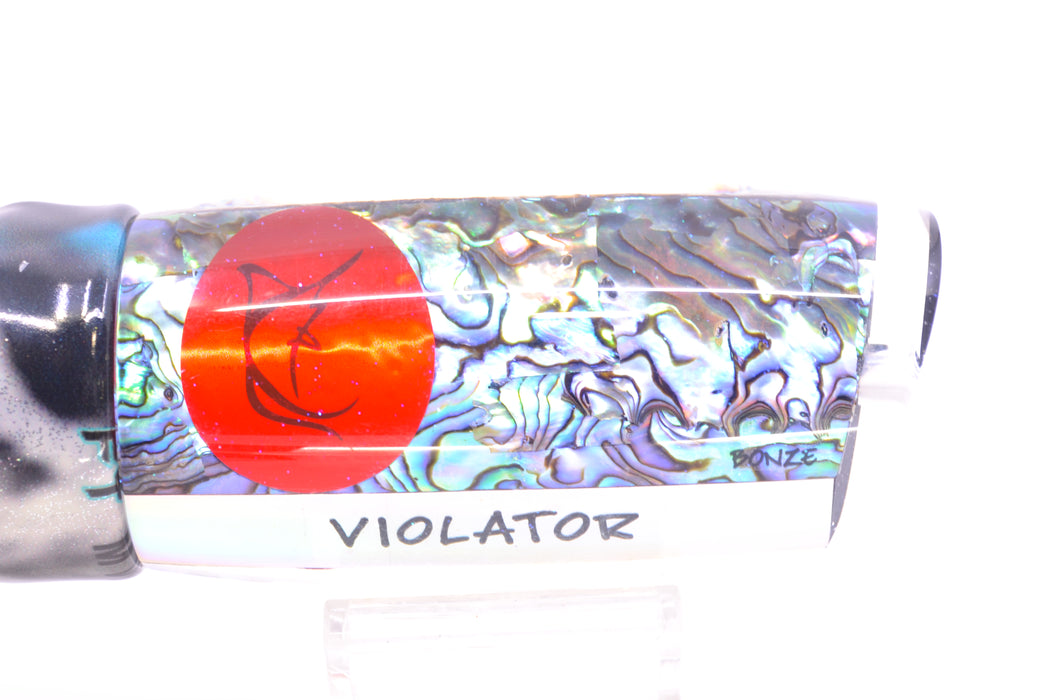 Bonze Lures Paua Shell Red Eyes Violator 14" 14.6oz Fire Tailz Vinyl Wahoo