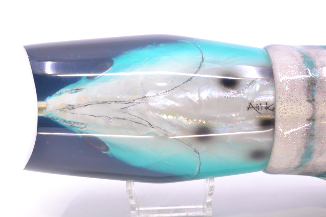 Ali'i Kai Lures Bonito Turquoise-White Fish Head Black Back Torta Teaser 30oz FT Vinyl