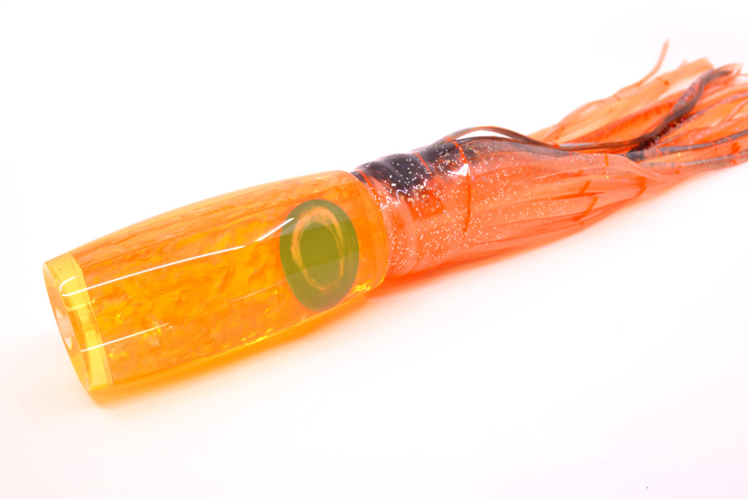 Moyes Lures Orange Awabi Taxi Eyes XL Shotgun 14" 12oz Skirted Root Beer-Petrolero