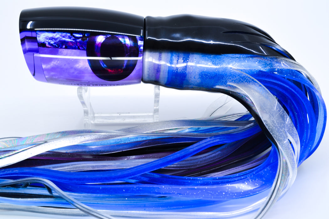 Moyes Lures Purple Paua Shell-MOP Black Back Large Boogeyman 14" 9.7oz Skirted