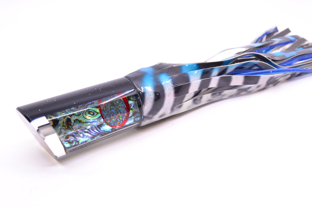 TANTRUM Lures Abalone Shell Black Back Large Tube 12" 7.7oz Fire Tailz Vinyl Wahoo