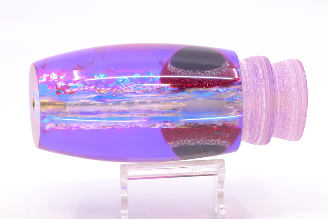 Coggin Lures Ice Rainbow Dichro Blue-Pink Back Black-Red Eyes Maui Plunger 14" 9oz