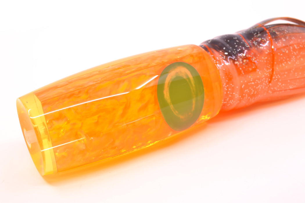 Moyes Lures Orange Awabi Taxi Eyes XL Shotgun 14" 12oz Skirted Root Beer-Petrolero