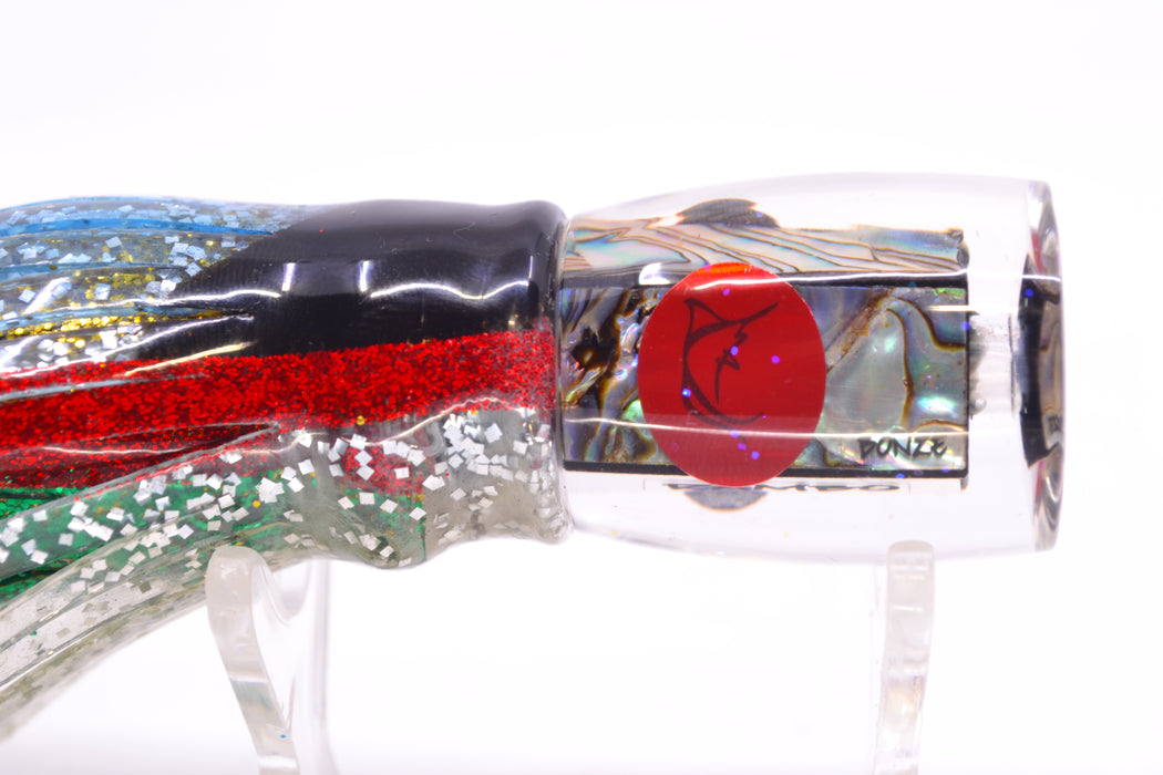 Bonze Lures Paua Shell Red Eyes Rambo 7" 3oz Skirted Evil