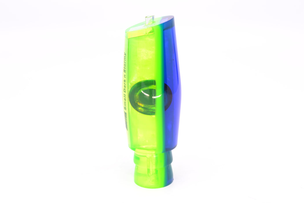 Moyes Lures Chartreuse MOP Blue-Green Back Taxi Eyes Small Dark-N-Stormy 9" 2.6oz