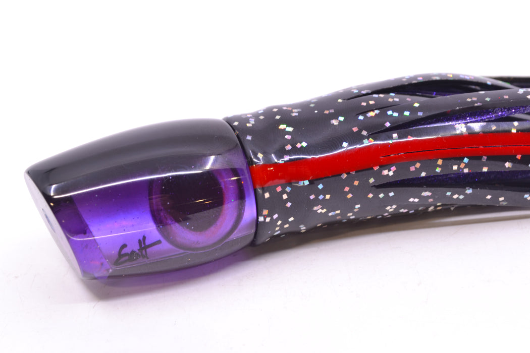 Marlin Magic Purple MOP Black Back Taxi Eyes Small Ruckus 9" 5oz Skirted Black/Purple GZE