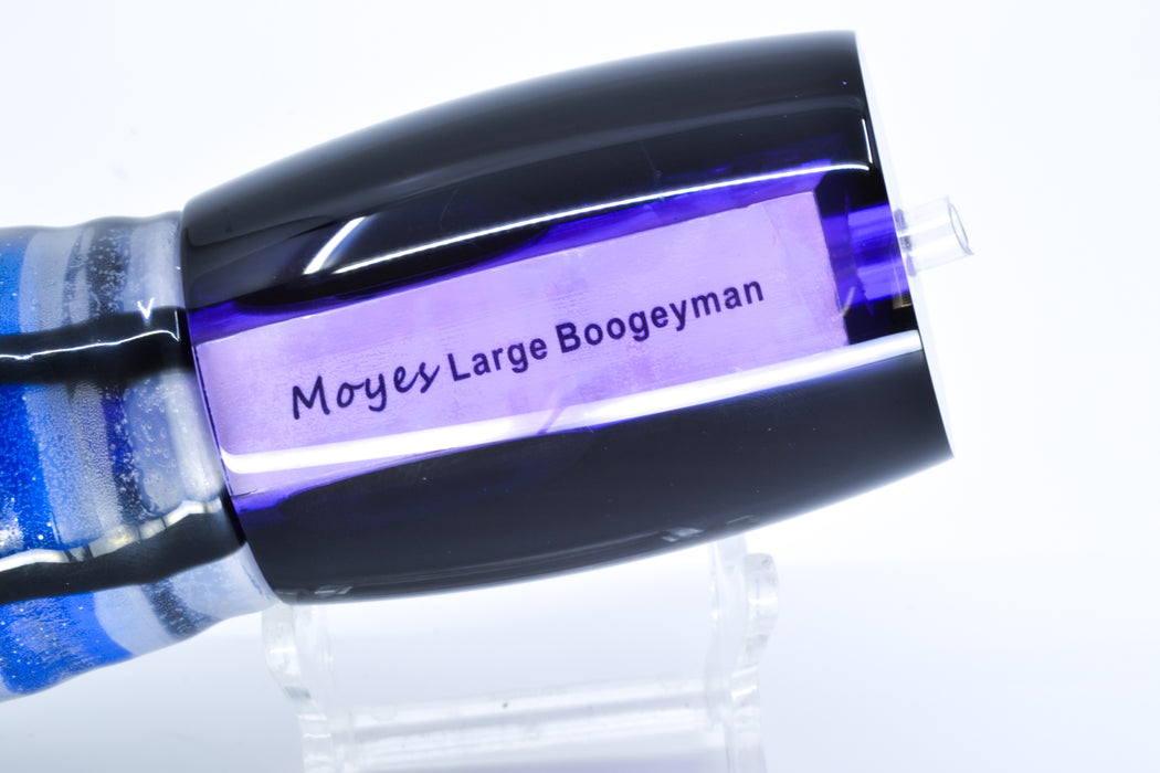 Moyes Lures Purple Paua Shell-MOP Black Back Large Boogeyman 14" 9.7oz Skirted