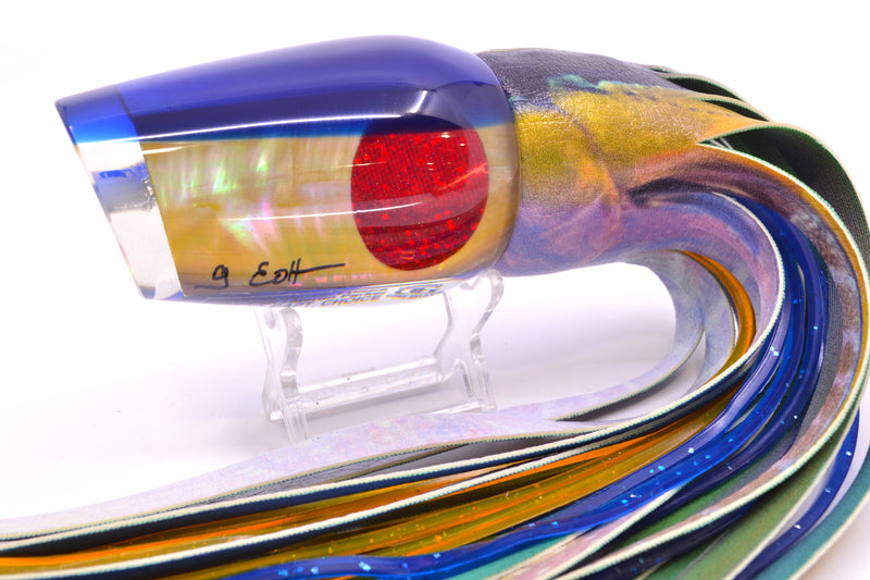 Marlin Magic Lures Golden MOP Blue Back Red Eyes Captain's Choice 14" 11oz ALV Tuna