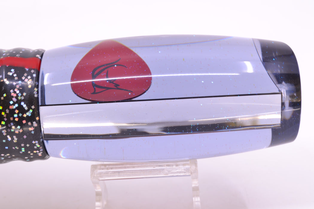 Bonze Lures Smoke Mirrored Red Eyes Violator 14" 17oz Skirted Black/Rainbow