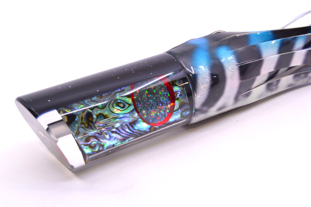 TANTRUM Lures Abalone Shell Black Back Large Tube 12" 7.7oz Fire Tailz Vinyl Wahoo