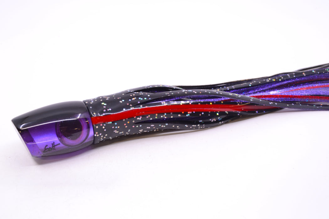 Marlin Magic Purple MOP Black Back Taxi Eyes Small Ruckus 9" 5oz Skirted Black/Purple GZE
