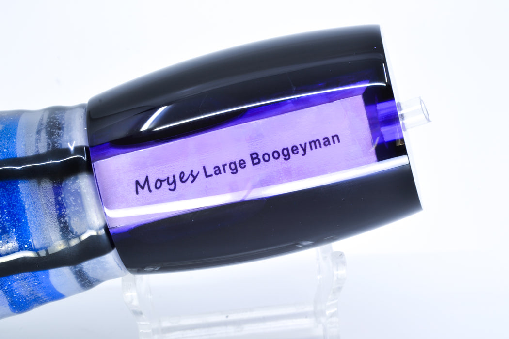 Moyes Lures Purple Paua Shell-MOP Black Back Large Boogeyman 14" 9.7oz Skirted
