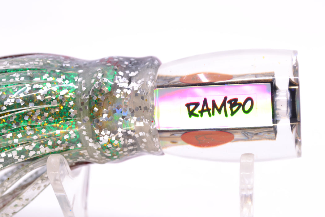 Bonze Lures Paua Shell Red Eyes Rambo 7" 3oz Skirted Evil