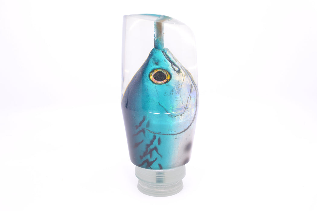 Ali'i Kai Lures Bonito Black-Turquoise-Silver Fish Head #2 Torta Teaser 26oz