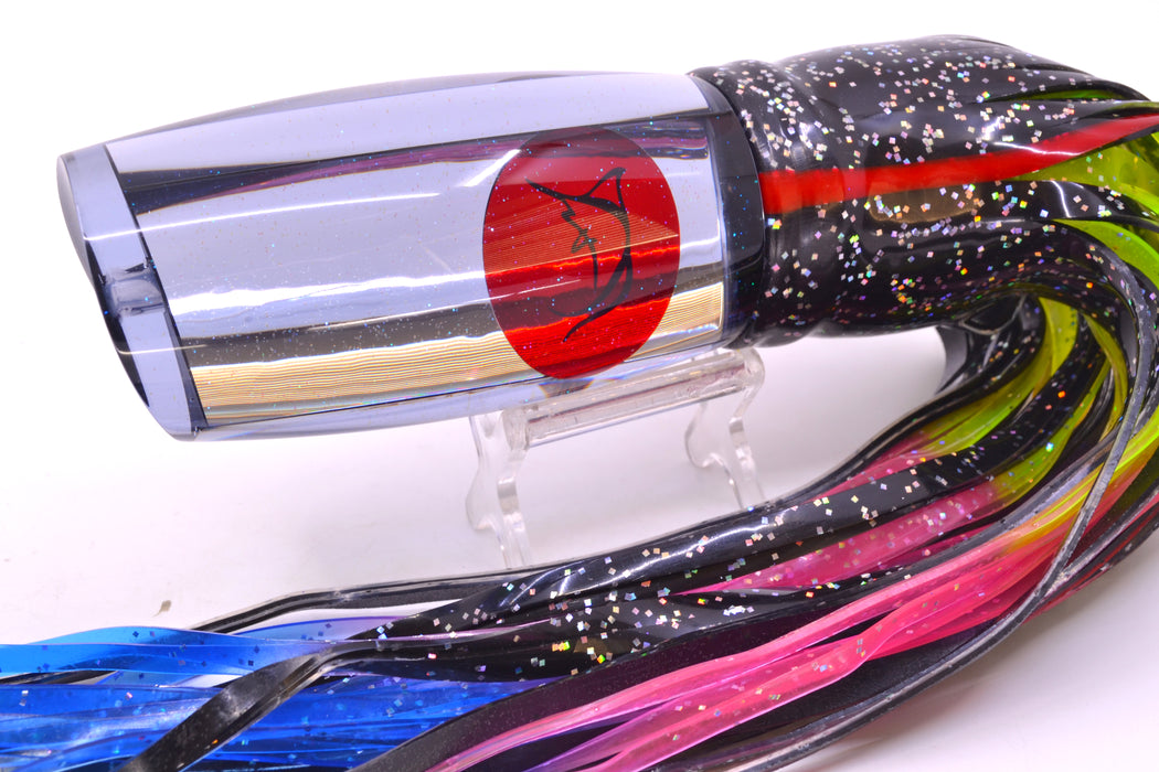 Bonze Lures Smoke Mirrored Red Eyes Violator 14" 17oz Skirted Black/Rainbow