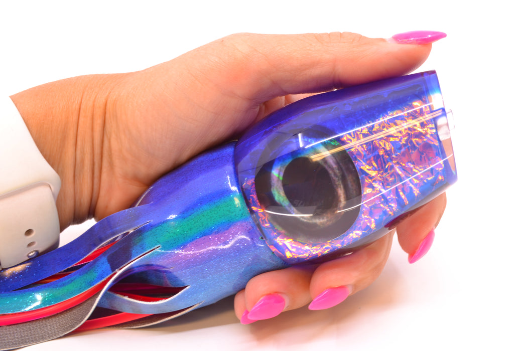 Moyes Lures Blue-Pink Dichro Blue Back Taxi Eyes Large Sumo 14" 10.3oz FT Vinyl Blueberry