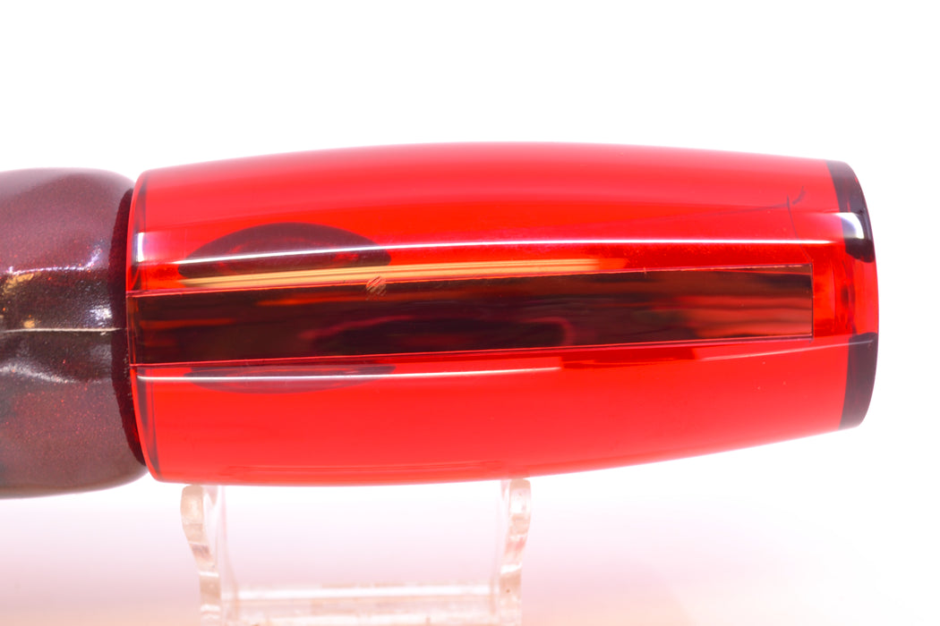 Moyes Lures Red Mirrored Taxi Eyes XL Shotgun 14" 11oz FT Vinyl Red Tiger