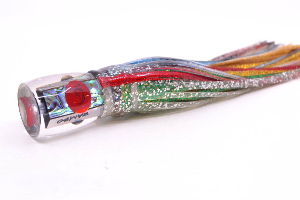 Bonze Lures Paua Shell Red Eyes Rambo 7" 3oz Skirted Evil