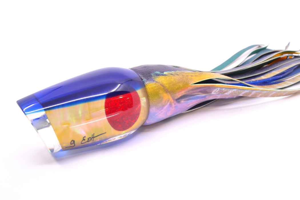 Marlin Magic Lures Golden MOP Blue Back Red Eyes Captain's Choice 14" 11oz ALV Tuna