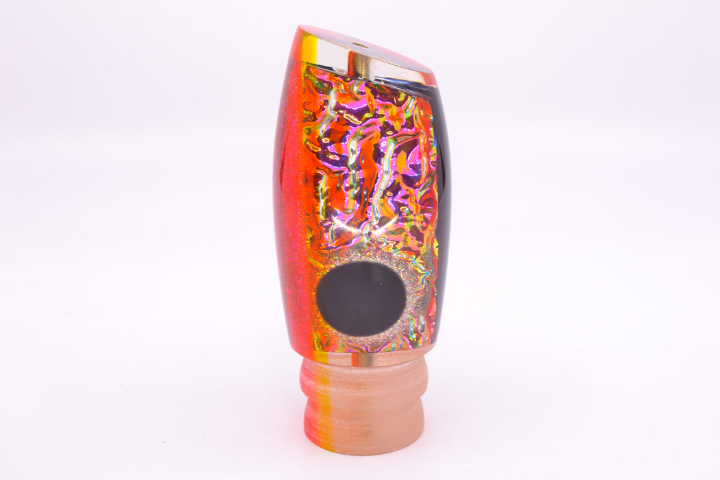 Coggin Lures Pink Rainbow Dichro Pink-Yellow Back Black-Holo Eyes Maui Plunger 14" 9oz