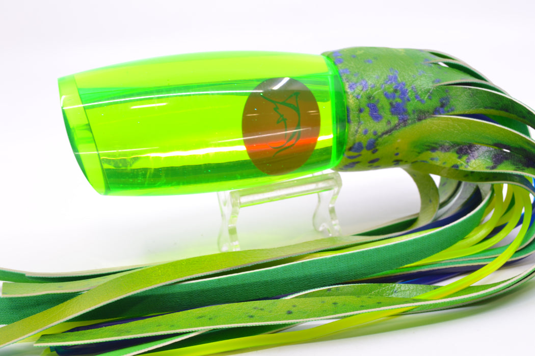 Bonze Lures Chartreuse Mirrored Red Eyes Violator 14" 14.6oz ALV Vinyl Green Mahi