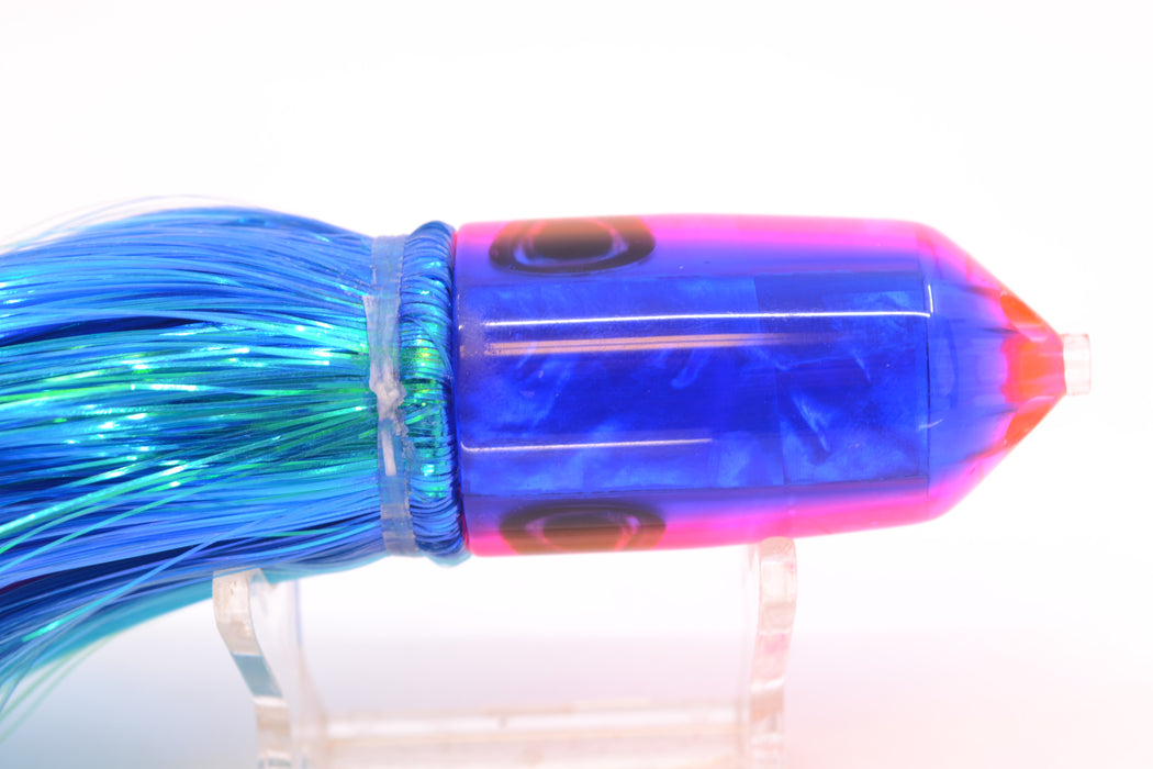Moyes Lures Pink MOP Blue Back 2-Hole Small Sniper Jet 9" 5.7oz Strobez Blue-Ice Blue