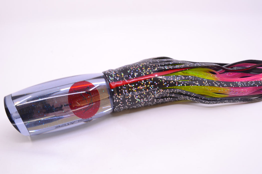 Bonze Lures Smoke Mirrored Red Eyes Violator 14" 17oz Skirted Black/Rainbow